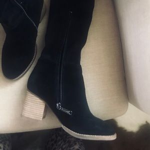 Suede Knee Boots